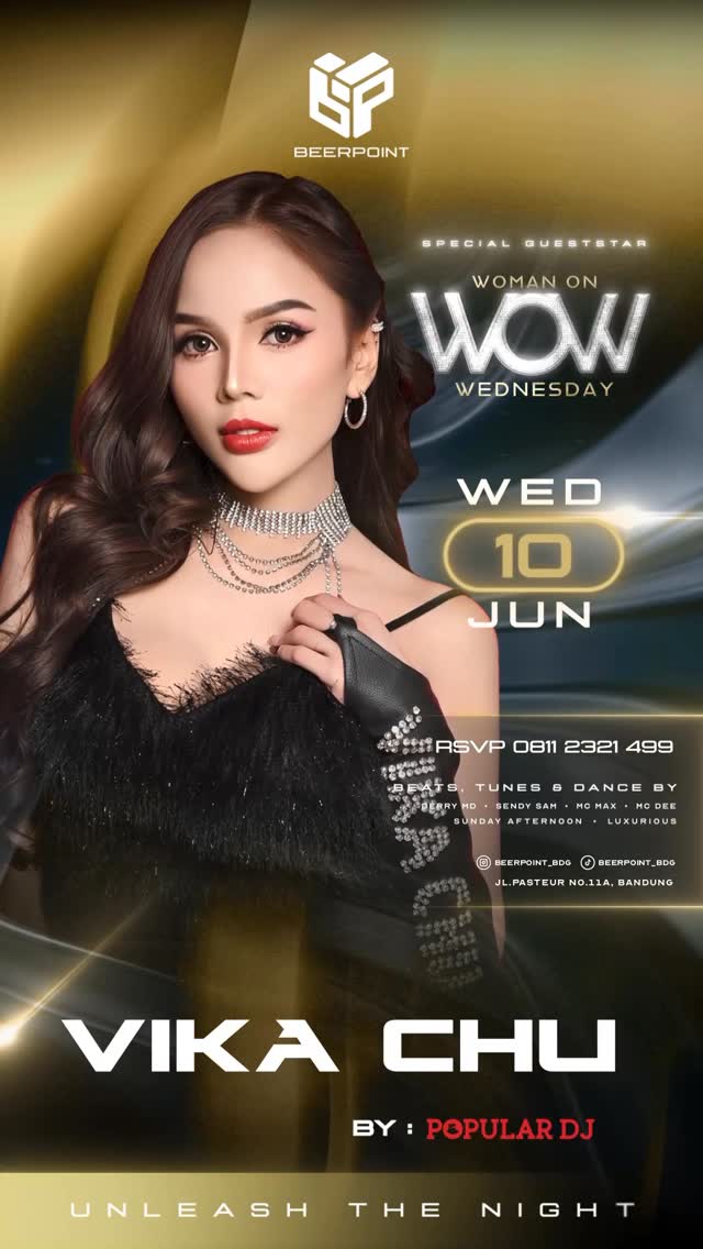 Tonight at Beerpoint Bandung 🍻🎶Taking over the decks at 1 AM.See you on the dancefloor barudak bandung🔥#djvikachu #fdj #performance #dj #beerpoint by @vika_chu_official