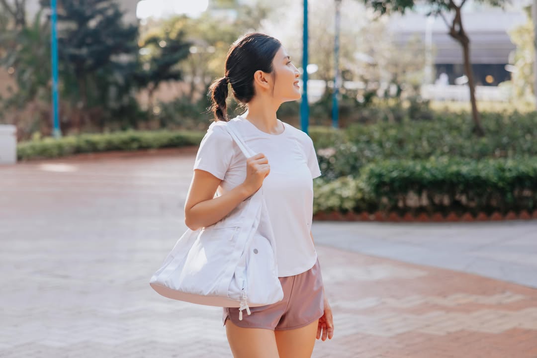 Chase comfort. Own your move🧘‍♀️✨Grab your mat, step outside, and reclaim your energy💪Top: Her Shirts | Bottom: Her Shorts | Bag: Moral x CoffeeSweat Yoga Tote🛒 www.coffeesweat.com🌎 worldwide shipping by @coffeesweat_