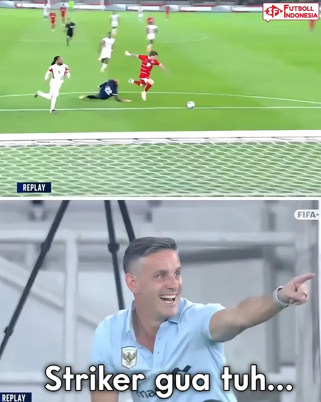 Reaksi John herdman setelah Ole Romeny melewati Kiper Mozambik dan mencetak gol.🥶Link live di story pren.