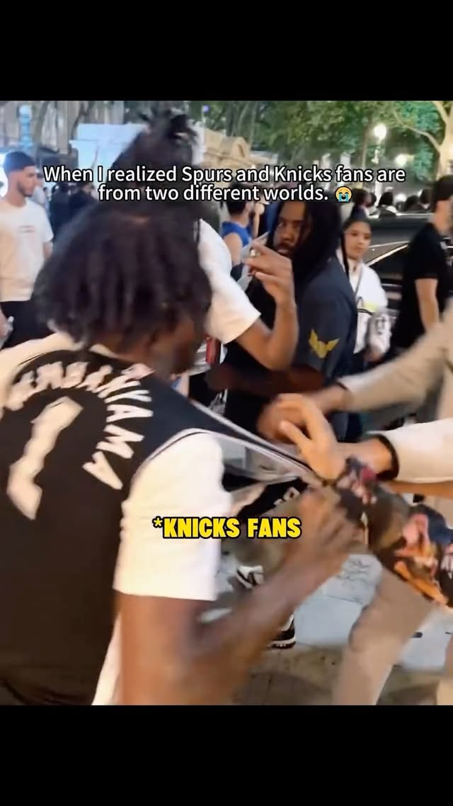 BIG DIFFERENCE BETWEEN SPURS AND KNICKS FANS. 🧐

The atmosphere in New York is supposed to be intense. Loud crowds, passionate fans, and a hostile environment for opposing teams are all part of what makes playoff basketball special. But if the reports and videos circulating after Game 3 are accurate, some fans crossed a line. Rivalries are part of sports. Assaulting opposing fans, ripping jerseys off people, and destroying their property isn’t. There’s a huge difference between passionate support and behavior that has no place around the game.

The Spurs earned a hard-fought win behind Victor Wembanyama, and fans should be able to celebrate or leave the arena safely regardless of which team they support. Sports are supposed to bring out passion, but that passion should never turn into violence or intimidation. The overwhelming majority of fans simply want to enjoy the game, and it’s unfortunate when the actions of a few people end up becoming part of the conversation instead of the basketball itself.

What’s ironic is that moments like this only make the rivalry more personal for the players and fans on the other side. The Spurs came into New York and got the job done when their season was on the line, and now they’ll have a chance to do it again in Game 4. The focus should be on the incredible basketball being played in the Finals, not videos of fans fighting in the streets. Rivalries are great for the sport. Respect should still come with them.

#GoSpursGo #SpursNation #Wemby #NBA #NBAPlayoffs

🎥: (tt/upam3re9l3)