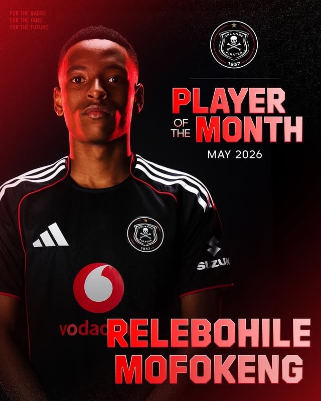 Mofokeng Scoops May Player of the Month Award 💻 Read More: https://www.orlandopiratesfc.com⚫⚪🔴⭐#OrlandoPirates #OnceAlways by @orlandopirates