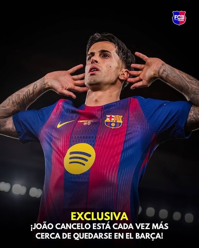 João Cancelo está cada vez más cerca de quedarse en el Barça.La operación avanza gracias a la firme postura de Cancelo, el papel de Jorge Mendes y la buena relación entre ambos clubes.Al Hilal exige una pequeña compensación, y también ha pedido al Barça que vea qué jugadores estarían dispuestos a unirse al club saudí. by @fcbisprime