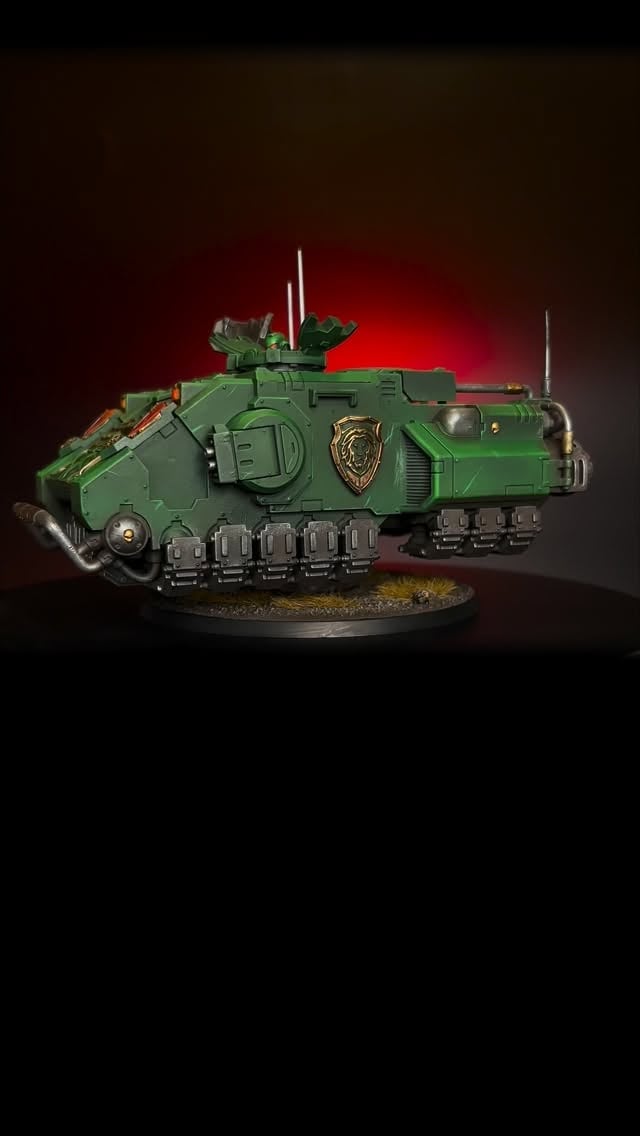 They call it the delivery of retribution, but for the Dark Angels, this grav-tank is an assault altar racing through the fires of the Indomitus Era. This First Legion Impulsor is encased in the sacred «Imptek» Angel-type armor. Standard hulls from the forges of Mars are too faceless for the Hunters of the Fallen. The Chapter’s Techmarines hand-fitted these plates, turning this transport into an extension of Lion El’Jonson’s own will.The Dark Angels have no time for long sieges. Their war is a lightning strike, a surgical extraction of those whose names were erased from the scrolls of The Rock. The heavy emerald hull, cloaked beneath the deep shadows of the angelic wings, carries the chosen brothers of the Inner Circle. The gilded icons on the «Imptek» armor are not mere decorations, but silent witnesses to oaths sworn in the darkness of the Reclusiam. As the grav-engines roar at peak capacity, the shield dome warps reality, absorbing the fury of enemy fire.Every scar on this green metal, every speck of traitor blood on the repulsor plates brings the Legion closer to absolving its ancient sin. The Impulsor doesn’t just deliver Space Marines to the heart of the slaughter—it tears through the wall of fire, allowing the Angels of Death to execute judgment where the enemy hoped to find refuge. For as they say on The Rock: we do not await forgiveness from distant Terra, we purge our shame in the ash of fallen heretics.https://liberdaemonica.com/shop#warhammer40k #darkangels #spacemarines #paintingwarhammer #warhammercommunity by @liberdaemonica