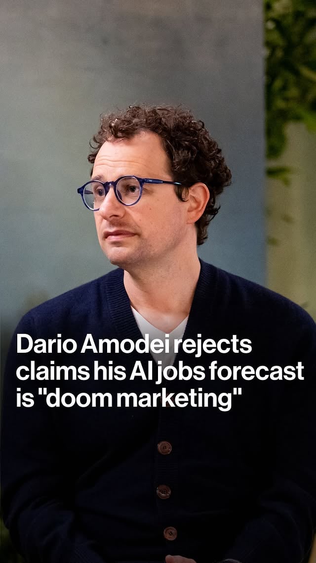 "The idea that this is cheap marketing is itself cheap marketing."Anthropic CEO Dario Amodei joins The Circuit with Emily Chang to push back against critics who accuse him of hyping artificial intelligence risks to benefit his company. Amodei also blasts Silicon Valley’s social media "disease" and explains why society needs to start planning for the future of employment right now. Tap the link in bio for more. by @bloombergoriginals