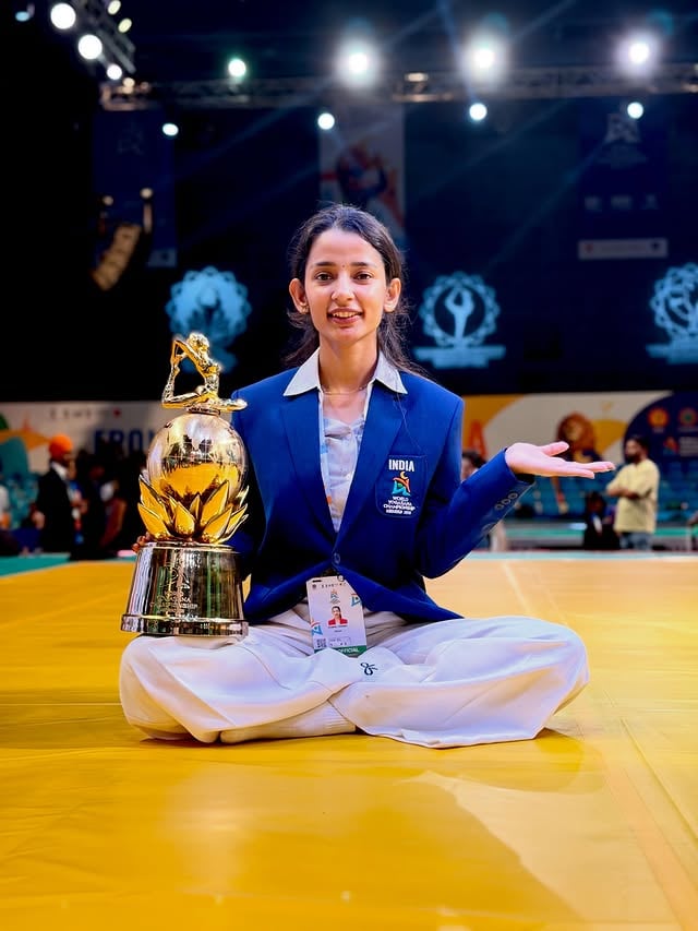 Beyond limits. Beyond expectations. World Champion.#yogasanasports #worldchampion by @beauty_of_yoga
