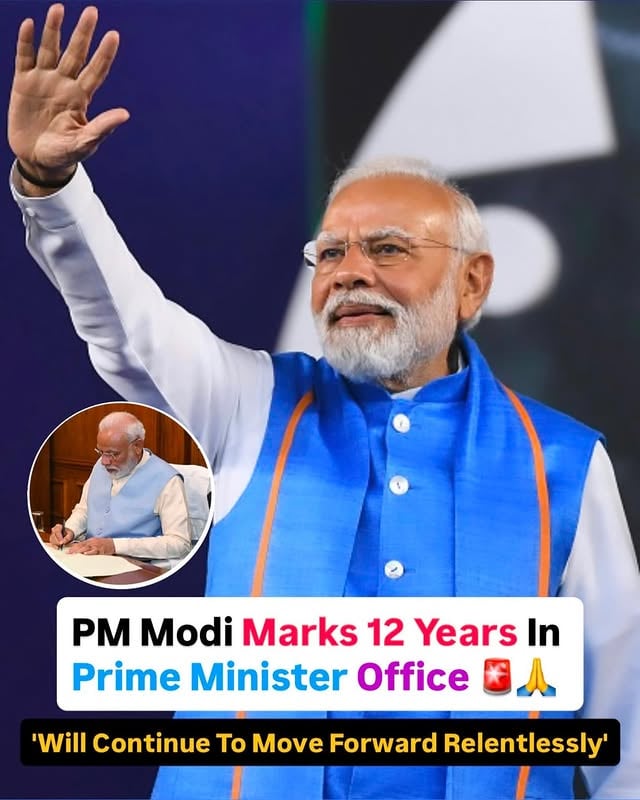 Prime Minister Narendra Modi has marked 12 years in office, highlighting his government’s focus on welfare schemes and inclusive development, with special emphasis on the upliftment of the poor and marginalised sections of society.📸- Getty Images #narendramodi #primeminister #dl #nb